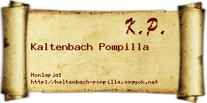 Kaltenbach Pompilla névjegykártya